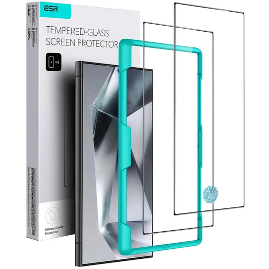 ESR 2 Pack Tempered Glass with Easy Installation Frame For Samsung Galaxy S24 Ultra - Mos Accessories