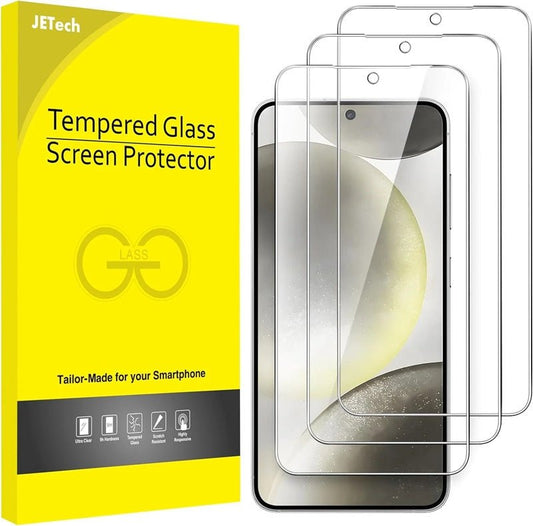 JETech Screen Protector For Samsung Galaxy S24, Tempered Glass Film HD Clear, 3-Pack - Mos Accessories