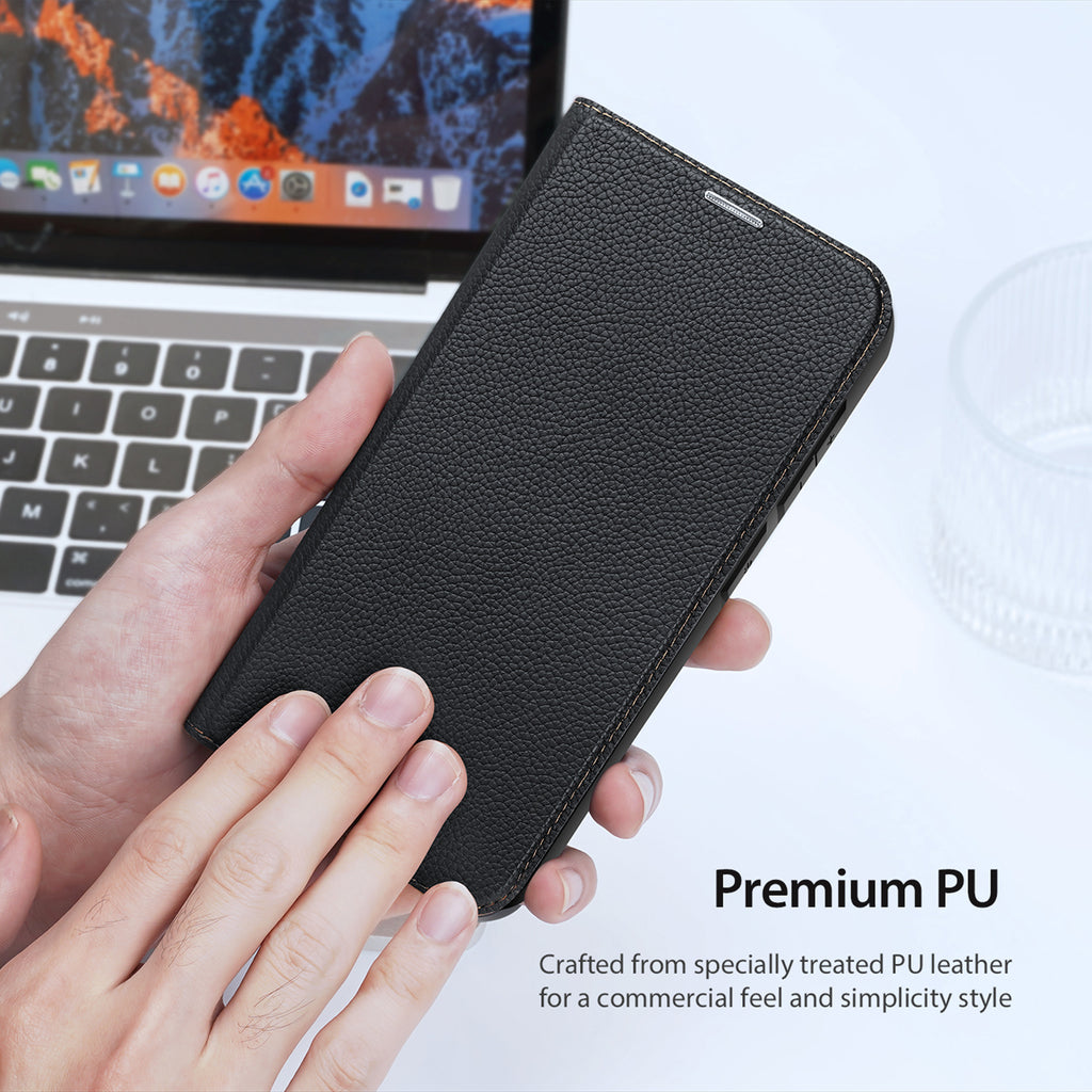 Dux Ducis Skin X2 Series Black Flip Case - For Samsung Galaxy S23 - mosaccessories