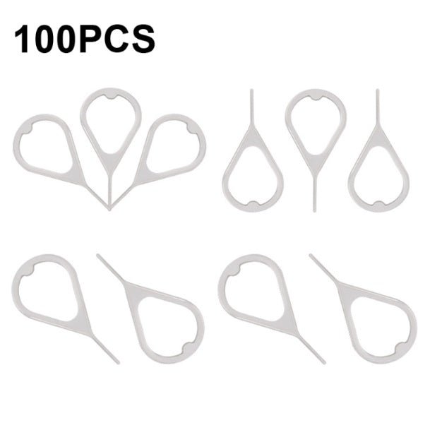 100 PCS Universal Thickened and Hardened Steel Phone Sim Card Removal Eject Pins Tools - Mos Accessories