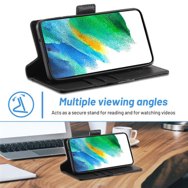 LC.IMEEKE Flip Premium PU Leather Multi-Function Magnetic Suction Stand Phone Case - For Samsung Galaxy S21+