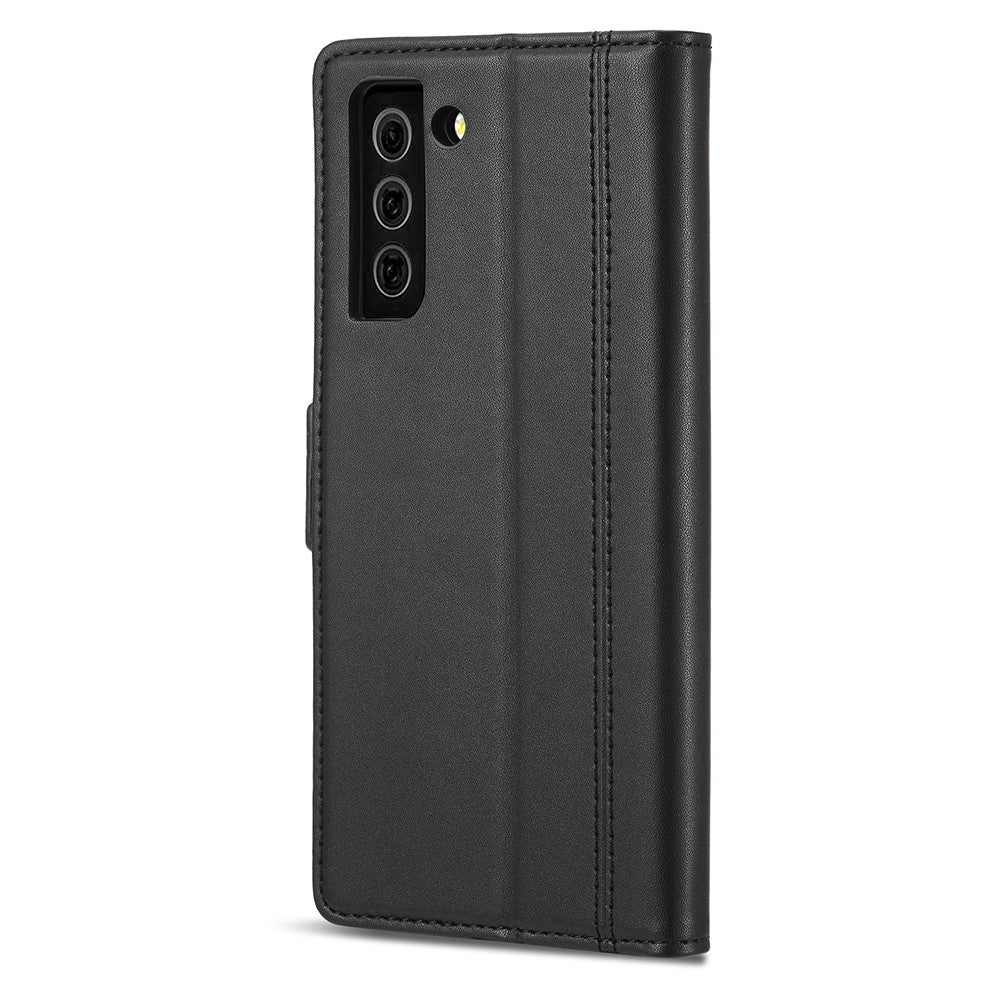 LC.IMEEKE Flip Premium PU Leather Multi-Function Magnetic Suction Stand Phone Case - For Samsung Galaxy S21+