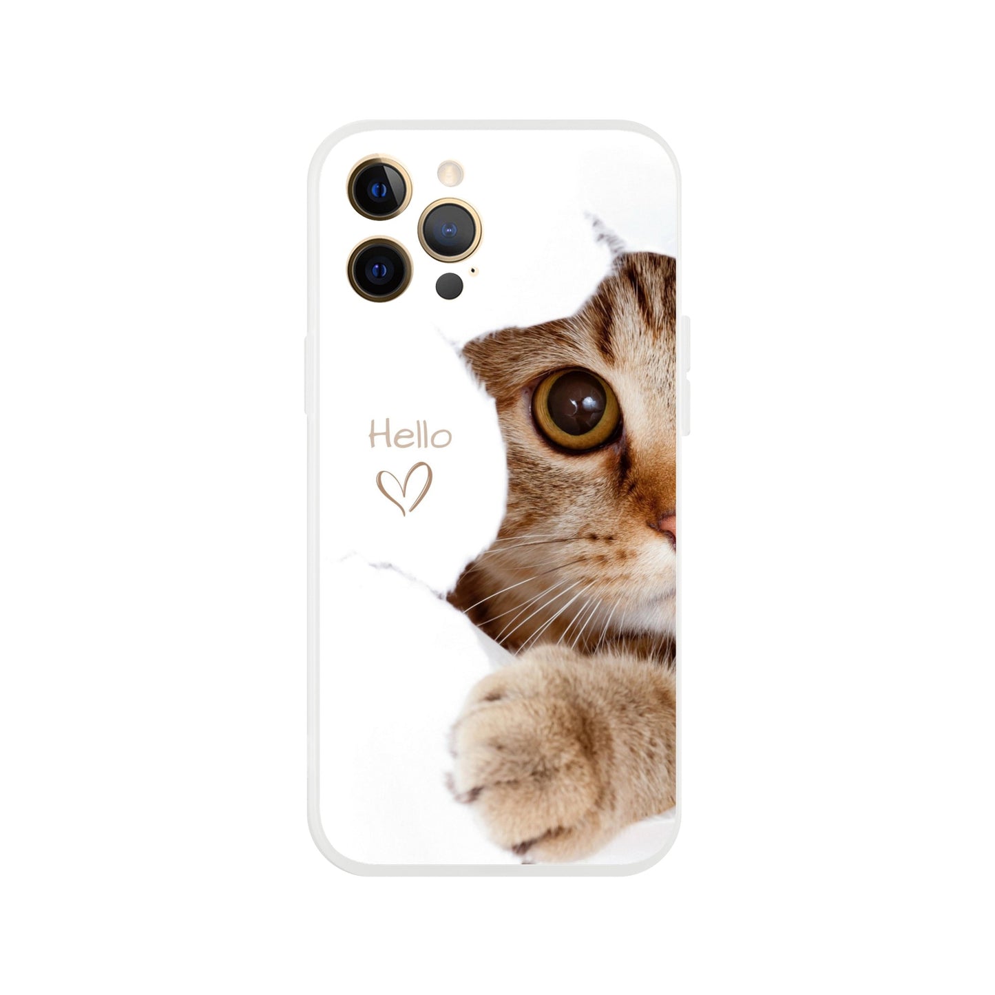 Hello Kitten Flexi Case Cover - For iPhone 14 / 13 / 12 / 11 / X / 8 / 7 Series