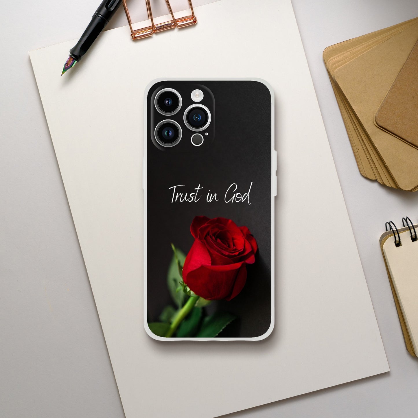 Trust in God Rose Flexi Case Cover - For iPhone