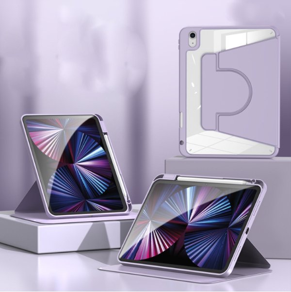 2 in 1 Acrylic Split Rotating PU Leather Case - For iPad 7th / 8th / 9th Gen 10.2" (2019 / 2020 / 2021) - Mos Accessories