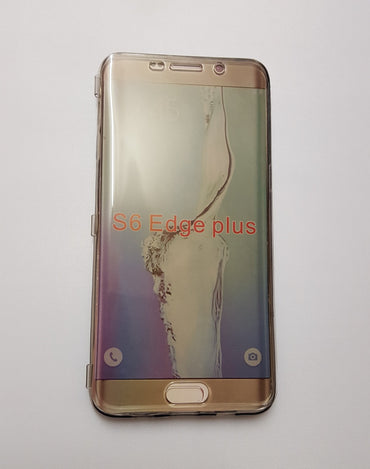 TPU Flip Wallet Smoke Black Case - For Samsung Galaxy S6 edge+ - mosaccessories