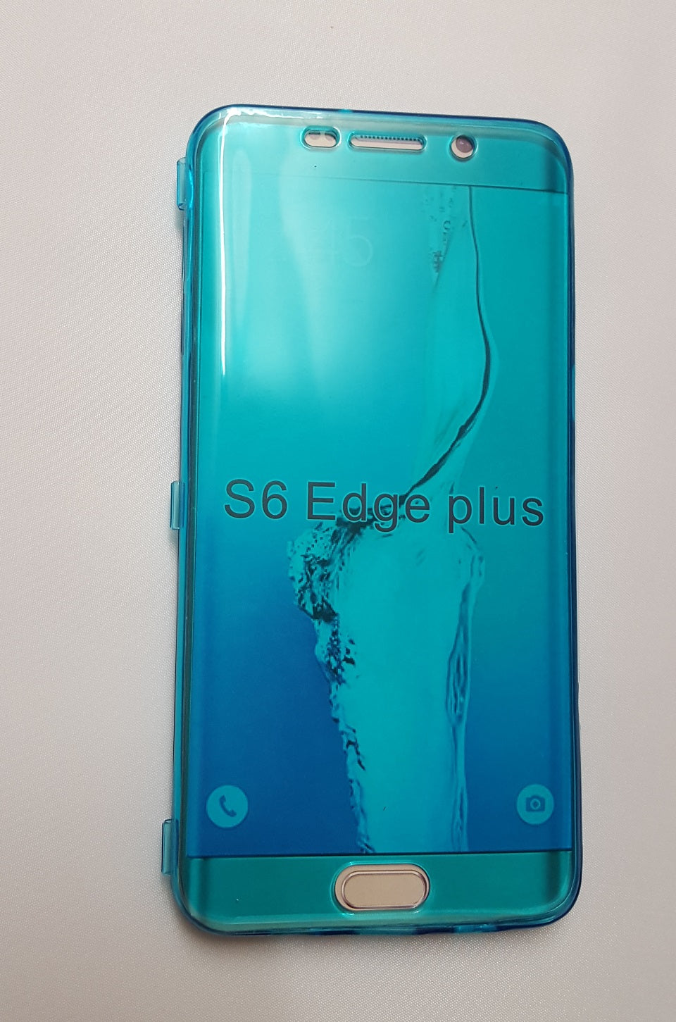 TPU Flip Wallet Blue Case - For Samsung Galaxy S6 edge+ - mosaccessories