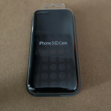 Apple Dot Silicone Black Case - For iPhone 5c - mosaccessories