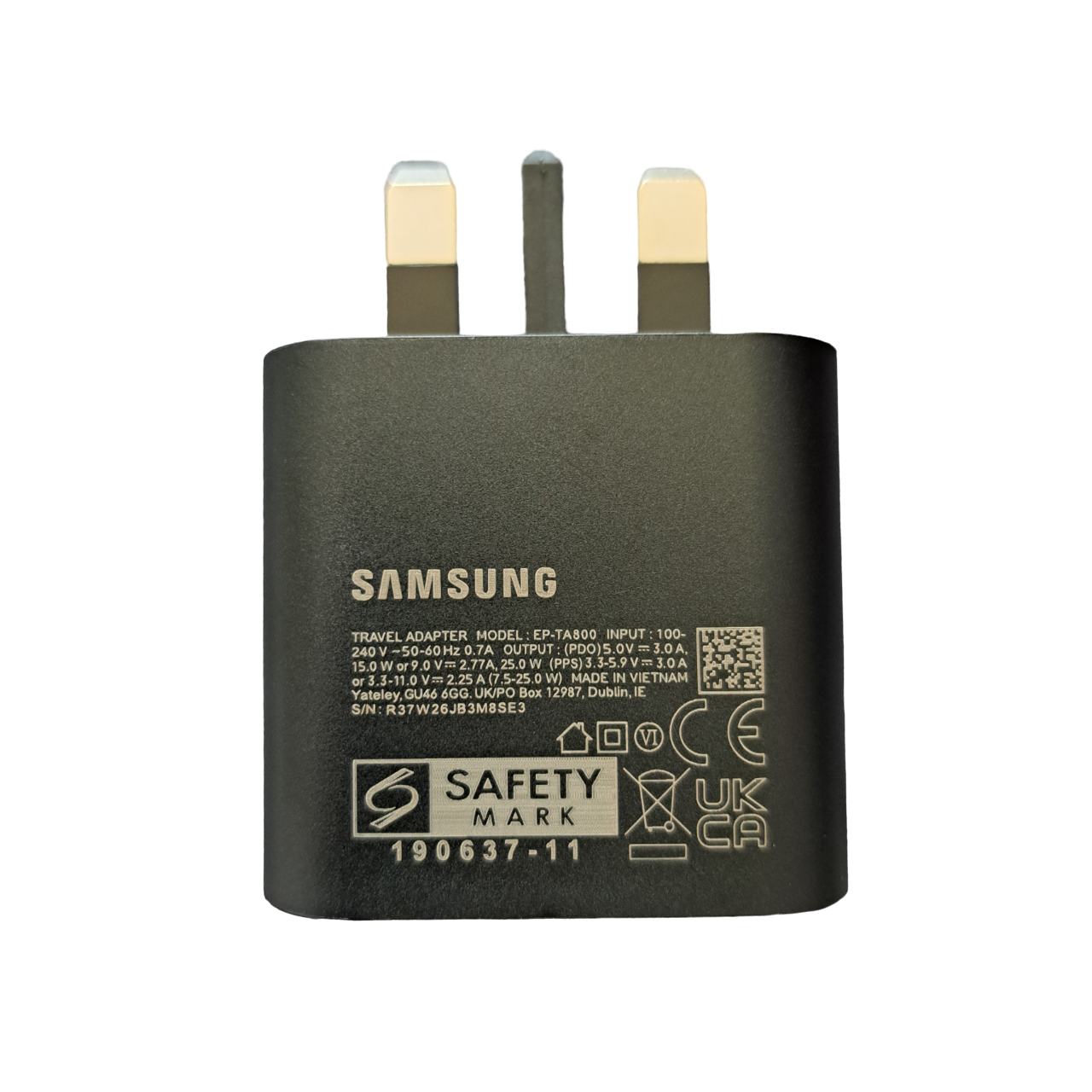 Official Samsung Super Fast Charging Adapter (EP-TA800UBE)
