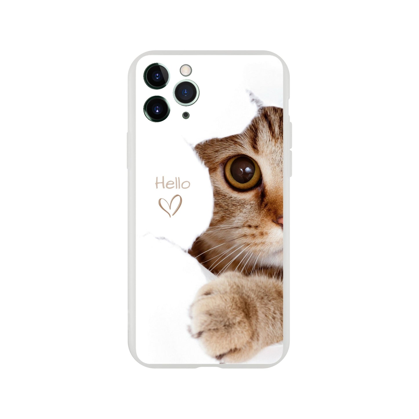 Hello Kitten Flexi Case Cover - For iPhone 14 / 13 / 12 / 11 / X / 8 / 7 Series