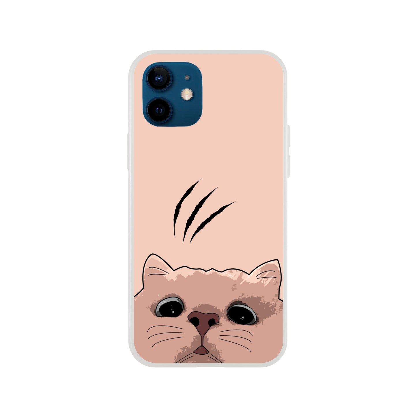 Cat Staring Up Flexi Case Cover - For iPhone 14 / 13 / 12 / 11 / X / 8 / 7 Series