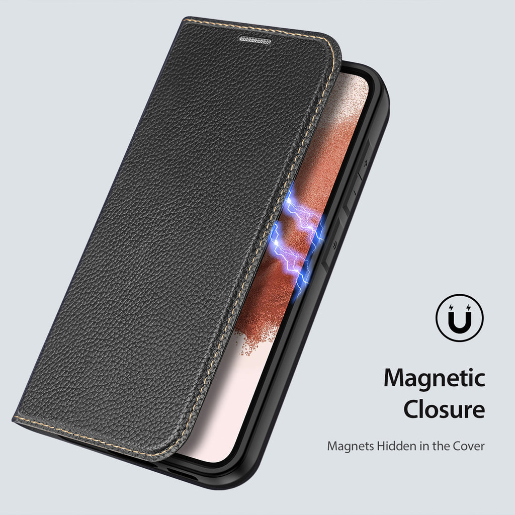Dux Ducis Skin X2 Series Black Flip Case - For Samsung Galaxy S23 - mosaccessories