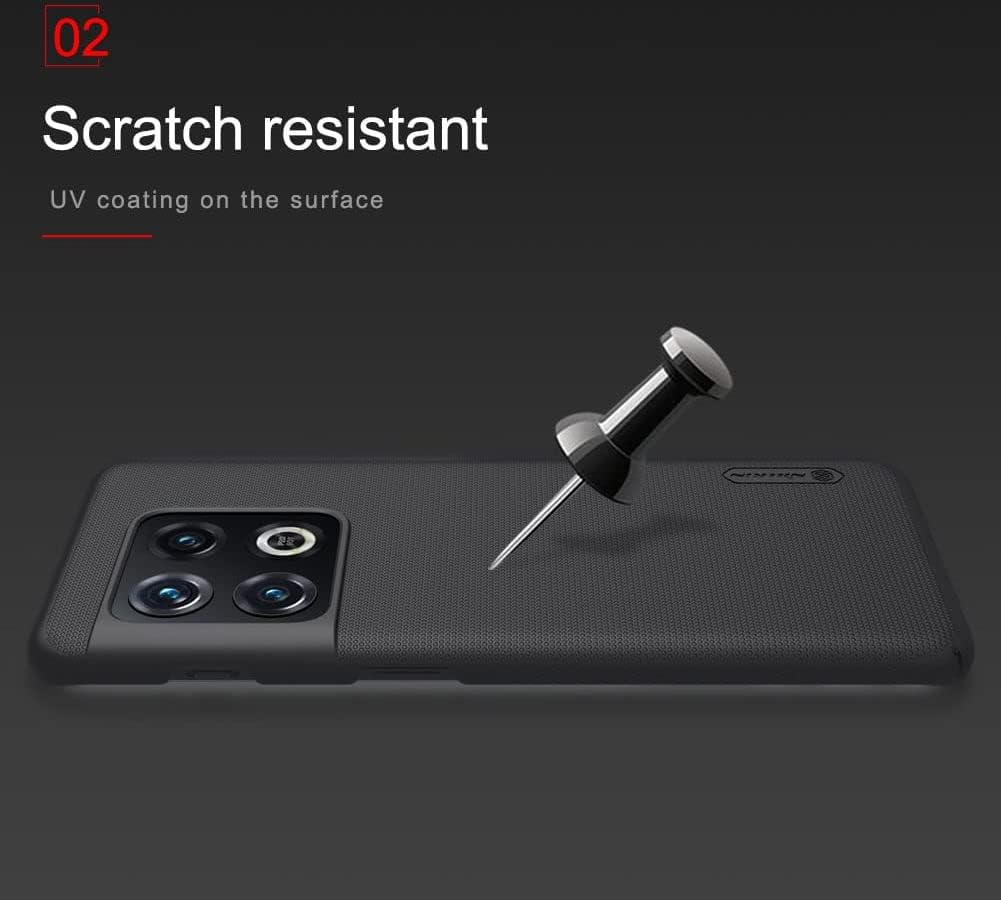 Nillkin Super Frosted Shield Black Case - For OnePlus 10 Pro - mosaccessories