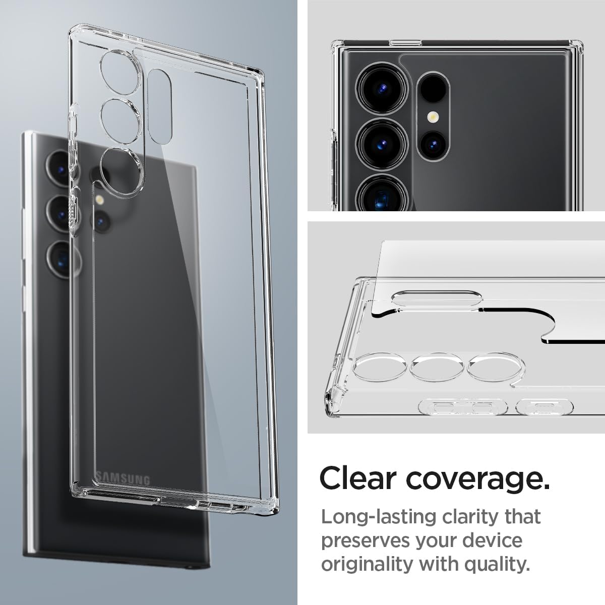 Spigen Ultra Hybrid Crystal Clear Case - For Samsung Galaxy S24 Ultra