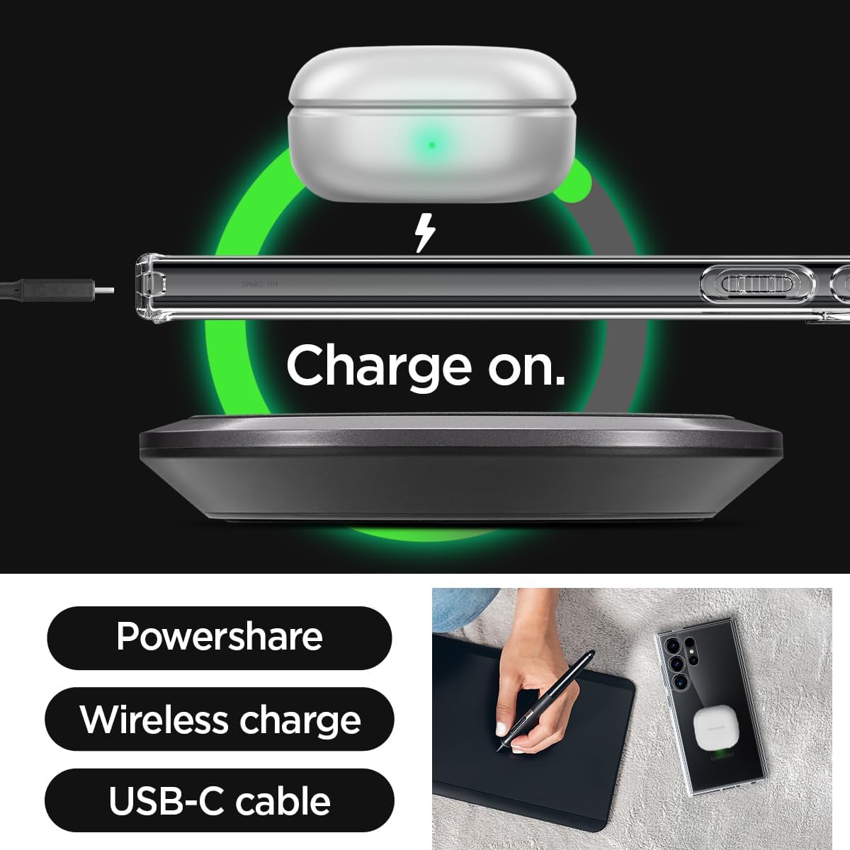 Spigen Ultra Hybrid Crystal Clear Case - For Samsung Galaxy S24 Ultra
