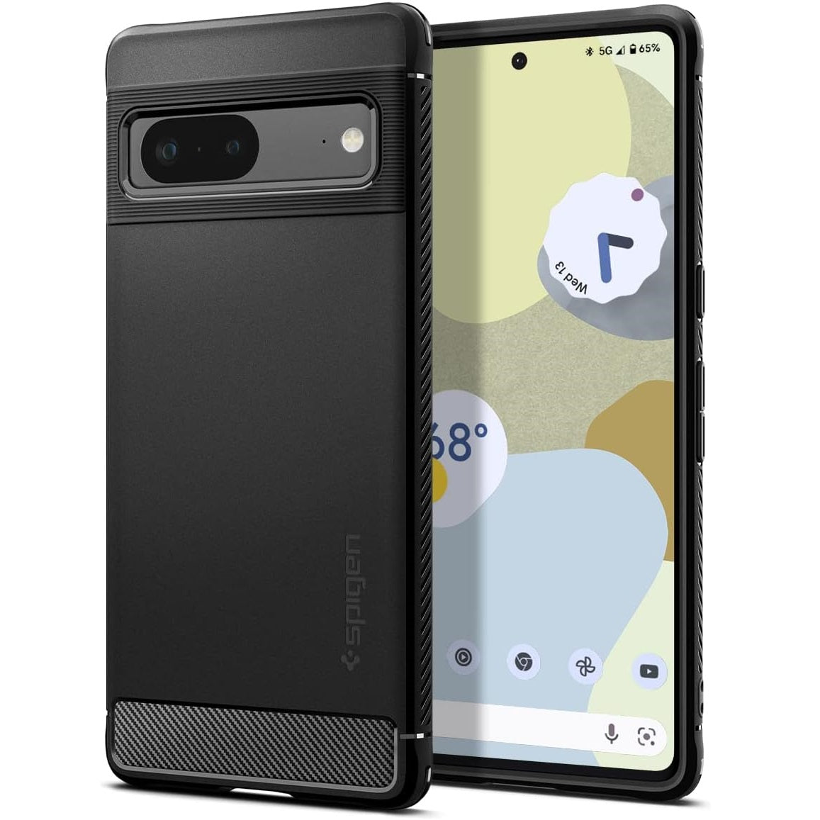 Spigen Rugged Armor Matte Black Case - For Google Pixel 7 - mosaccessories