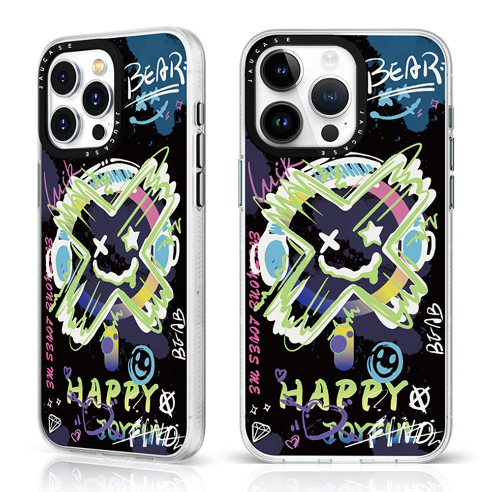 Jaucase Graffiti Pattern PC+TPU MagSafe Phone Case - For iPhone 14 Pro Max