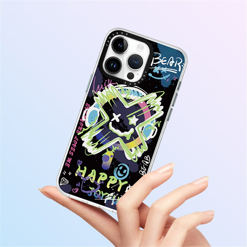 Jaucase Graffiti Pattern PC+TPU MagSafe Phone Case - For iPhone 14 Pro Max