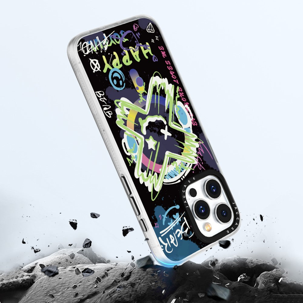 Jaucase Graffiti Pattern PC+TPU MagSafe Phone Case - For iPhone 14 Pro Max