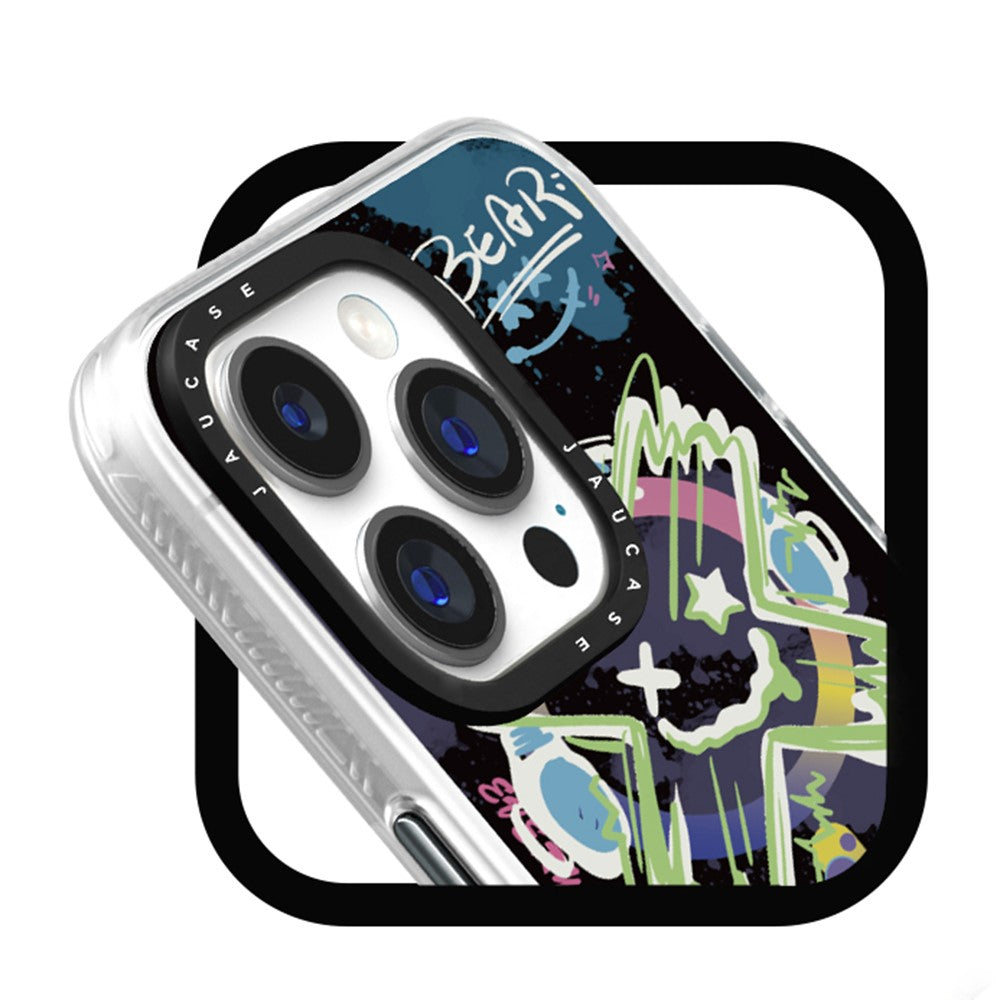 Jaucase Graffiti Pattern PC+TPU MagSafe Phone Case - For iPhone 14 Pro Max