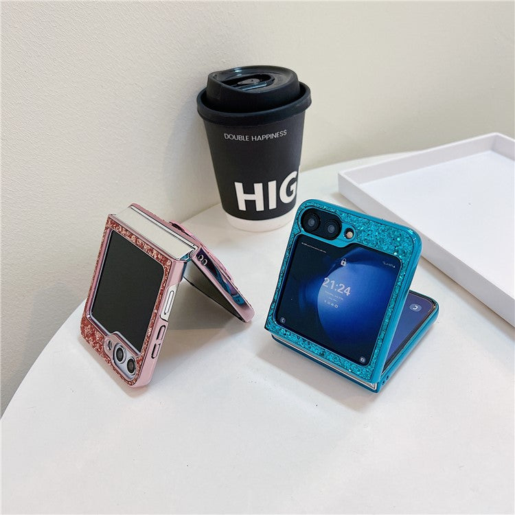 TPU+PC Kickstand Case Phone Cover with Mirror - For Samsung Galaxy Z Flip6