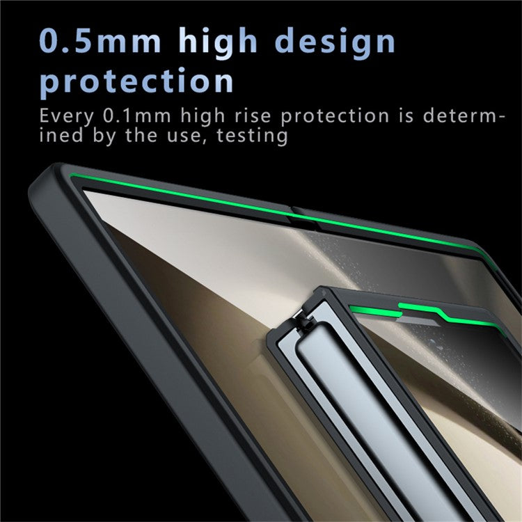 Transparent Black Matte Case with MagSafe TPU+PC Phone Cover - For Samsung Galaxy Z Fold6