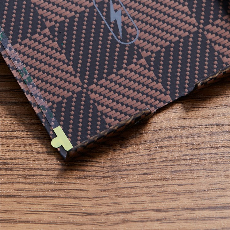 Chessboard Pattern Aramid Fiber Case Compatible with MagSafe Phone Cover - For Samsung Galaxy Z Fold6