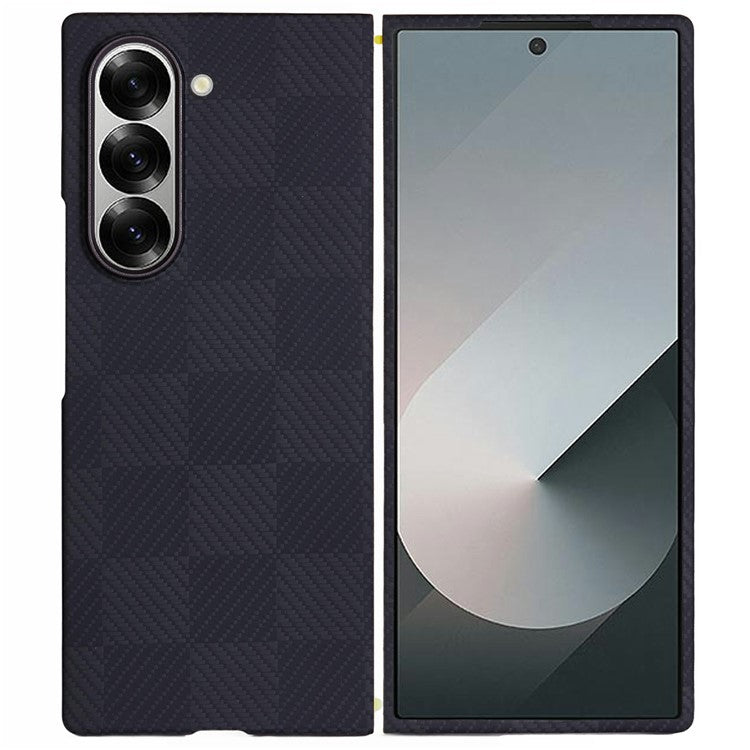 Square Grid Pattern Aramid Fiber Case Compatible with MagSafe Phone Cover - For Samsung Galaxy Z Fold6
