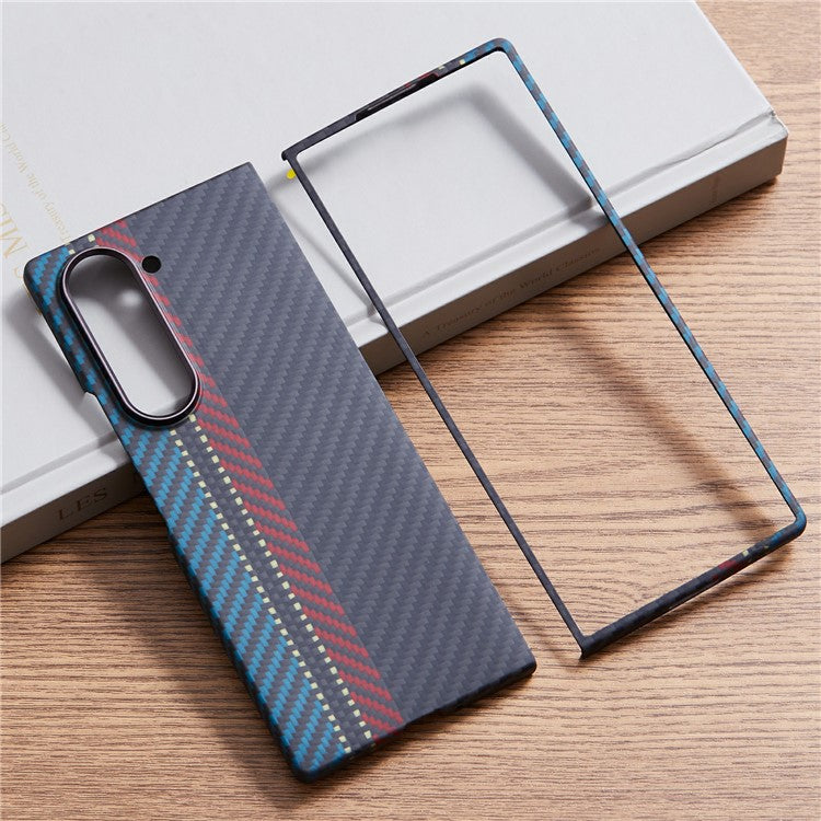 Colour Woven Pattern Aramid Fiber Case Compatible with MagSafe Phone Cover - For Samsung Galaxy Z Fold6
