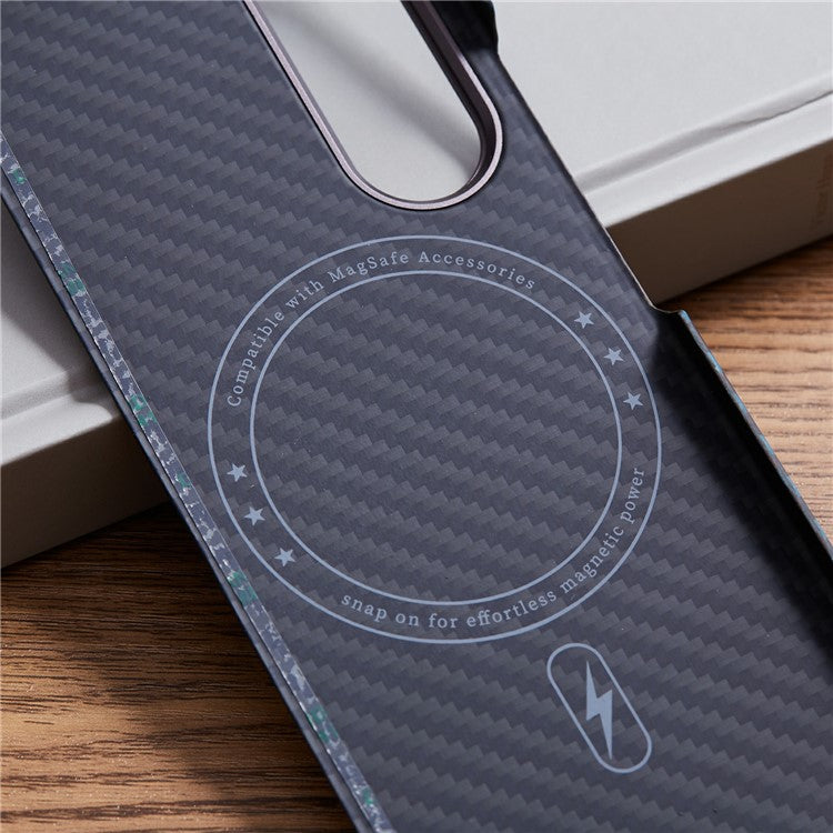 Colour Woven Pattern Aramid Fiber Case Compatible with MagSafe Phone Cover - For Samsung Galaxy Z Fold6