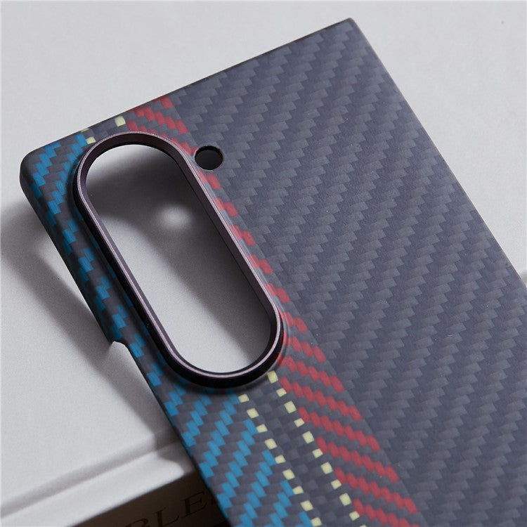 Colour Woven Pattern Aramid Fiber Case Compatible with MagSafe Phone Cover - For Samsung Galaxy Z Fold6