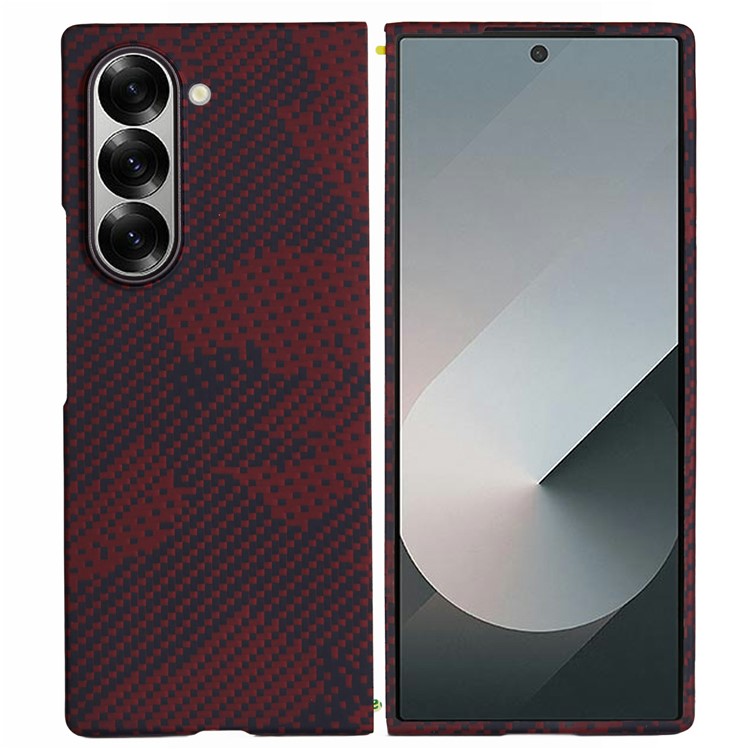 Camouflage Red Aramid Fiber Case Compatible with MagSafe Phone Cover - For Samsung Galaxy Fold6