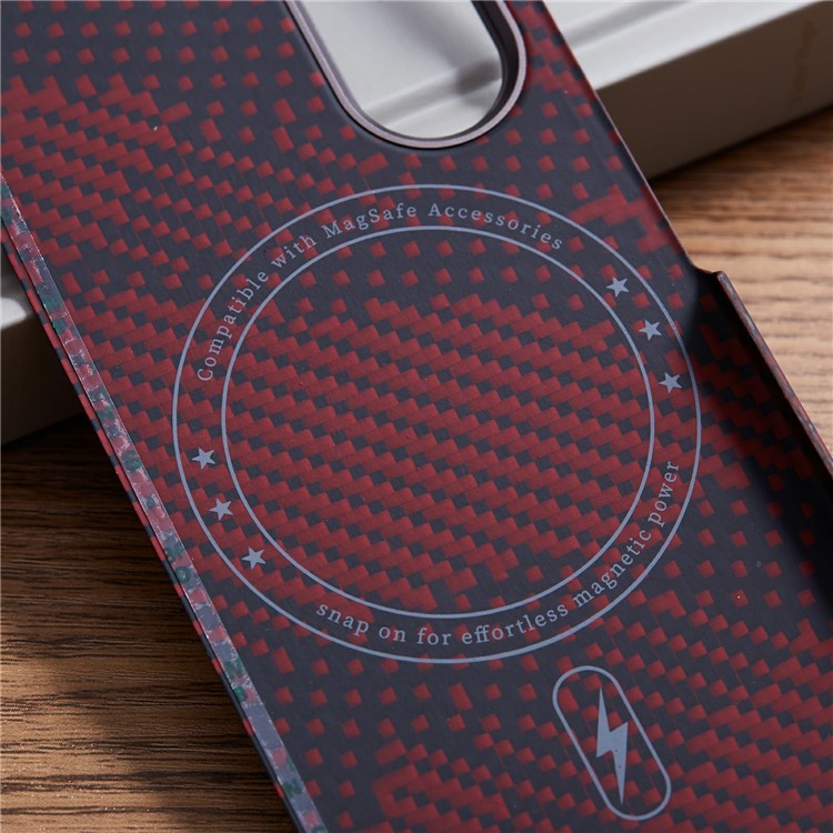 Camouflage Red Aramid Fiber Case Compatible with MagSafe Phone Cover - For Samsung Galaxy Fold6