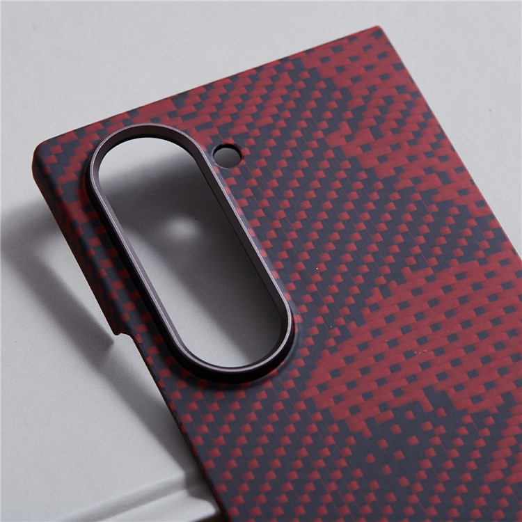Camouflage Red Aramid Fiber Case Compatible with MagSafe Phone Cover - For Samsung Galaxy Fold6