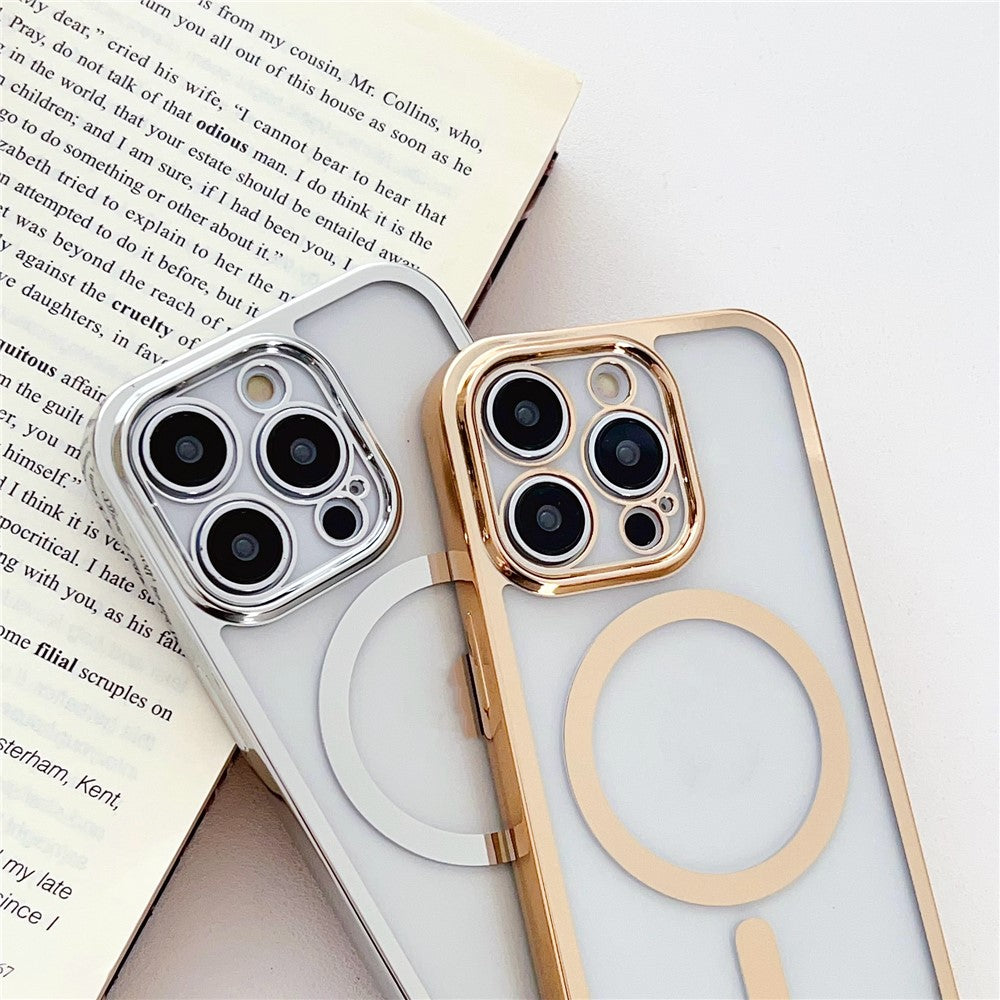 Electroplating TPU Case Compatible with MagSafe with Long Lanyard - For iPhone 16 Pro