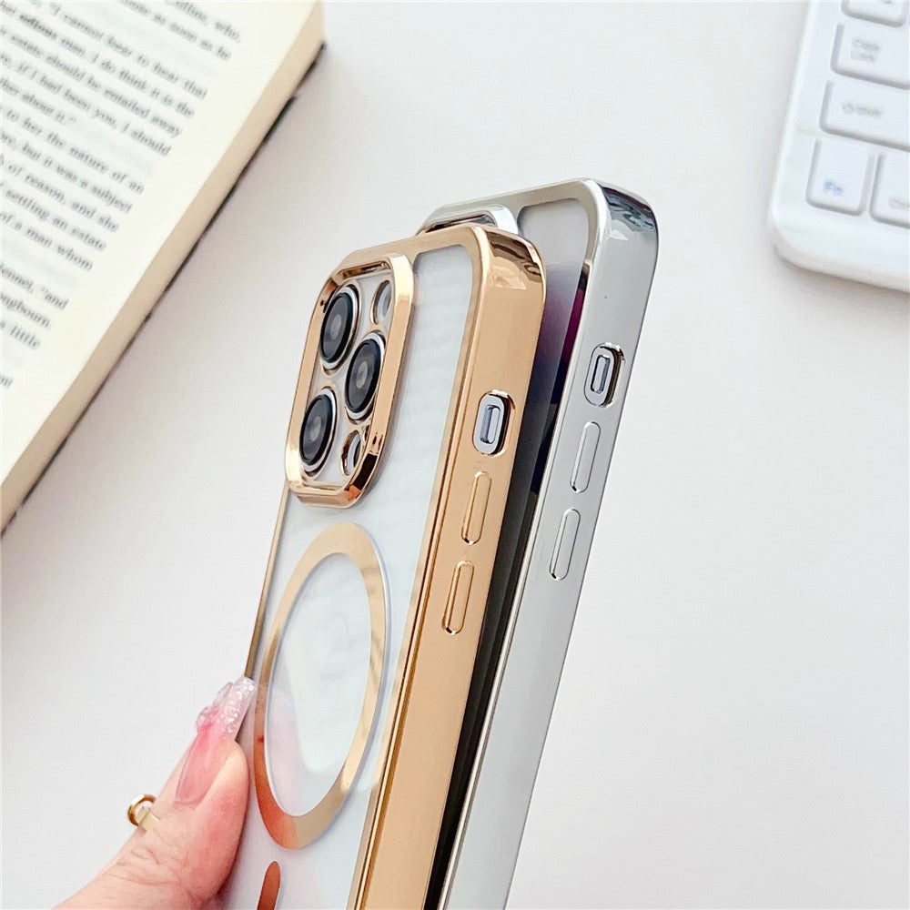 Electroplating TPU Case Compatible with MagSafe with Long Lanyard - For iPhone 16 Pro