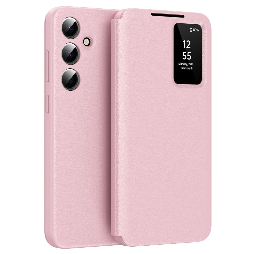 View Window PU Leather Wallet Case - For Samsung Galaxy S25