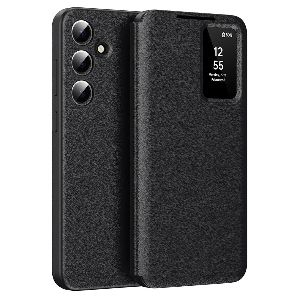 View Window PU Leather Wallet Case - For Samsung Galaxy S25