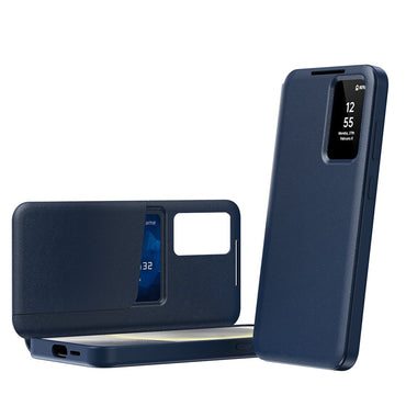 View Window PU Leather Wallet Case - For Samsung Galaxy S24 Ultra