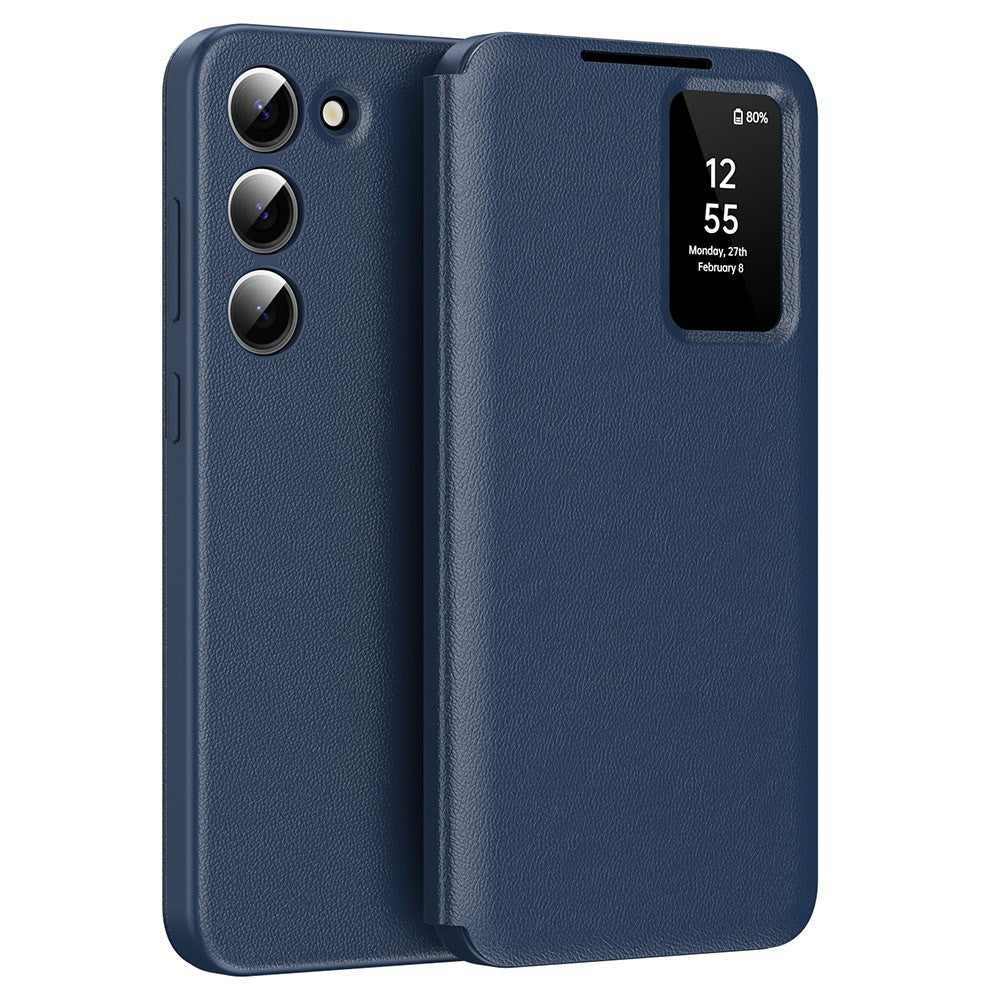 View Window PU Leather Wallet Case - For Samsung Galaxy S23