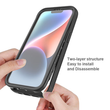 Front & Back PC + TPU Clear Case - For iPhone 16e