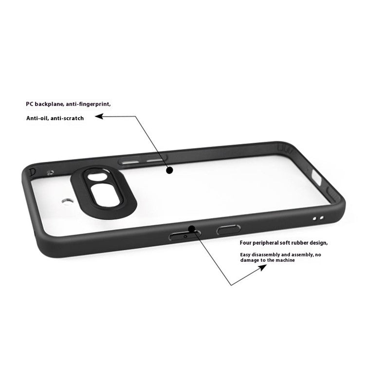 Shockproof PC + TPU Case Clear Back Phone Cover - For Nothing Phone (3a)