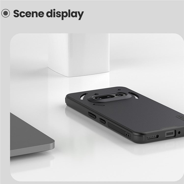 Nillkin Frosted Shield Pro Case Matte PC + TPU Black Phone Cover - For Nothing Phone (3a)