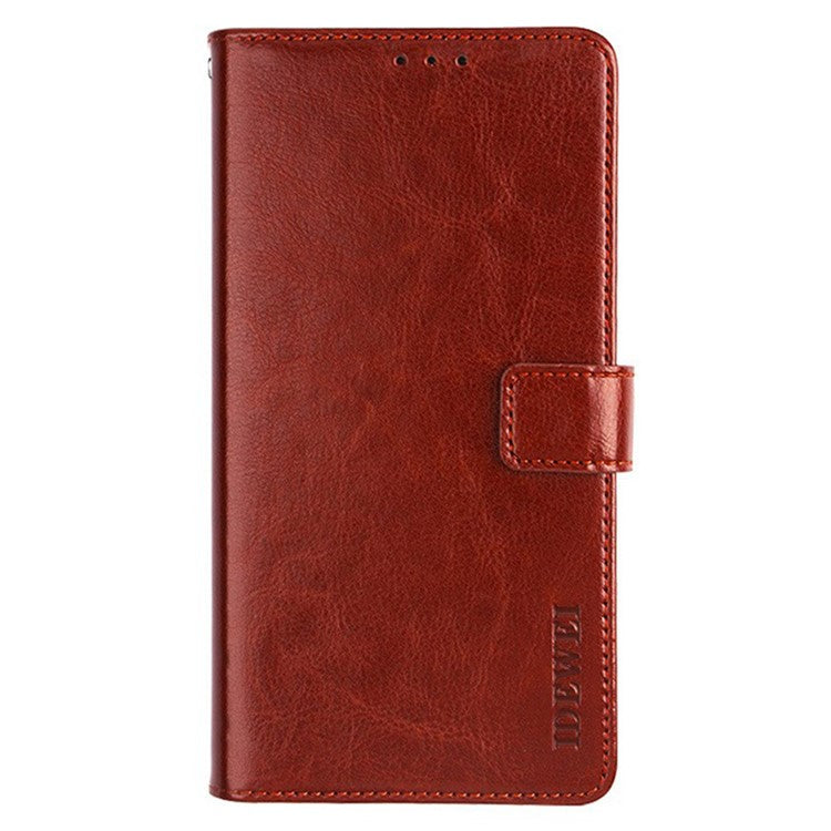 IDEWEI Wallet Stand Case Crazy Horse Texture PU Leather Phone Cover - For Nothing Phone (3a)