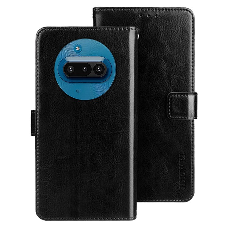 IDEWEI Wallet Stand Case Crazy Horse Texture PU Leather Phone Cover - For Nothing Phone (3a)