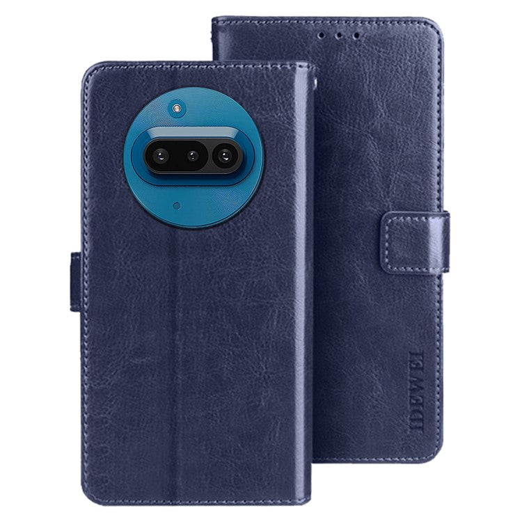 IDEWEI Wallet Stand Case Crazy Horse Texture PU Leather Phone Cover - For Nothing Phone (3a)