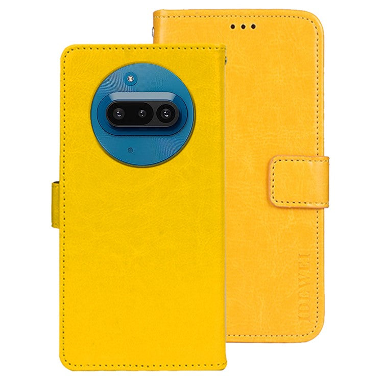 IDEWEI Wallet Stand Case Crazy Horse Texture PU Leather Phone Cover - For Nothing Phone (3a)