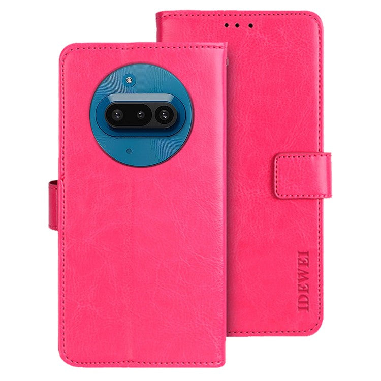 IDEWEI Wallet Stand Case Crazy Horse Texture PU Leather Phone Cover - For Nothing Phone (3a)