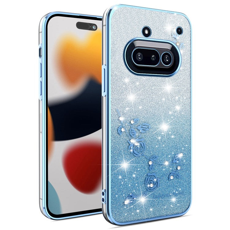 KADEM Flower TPU Flexible Gradient Phone Case Cover - For Nothing Phone (3a)