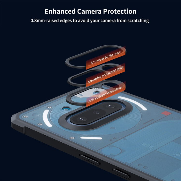 XUNDD Dropproof TPU + Acrylic Clear Back Phone Case - For Nothing Phone (3a)